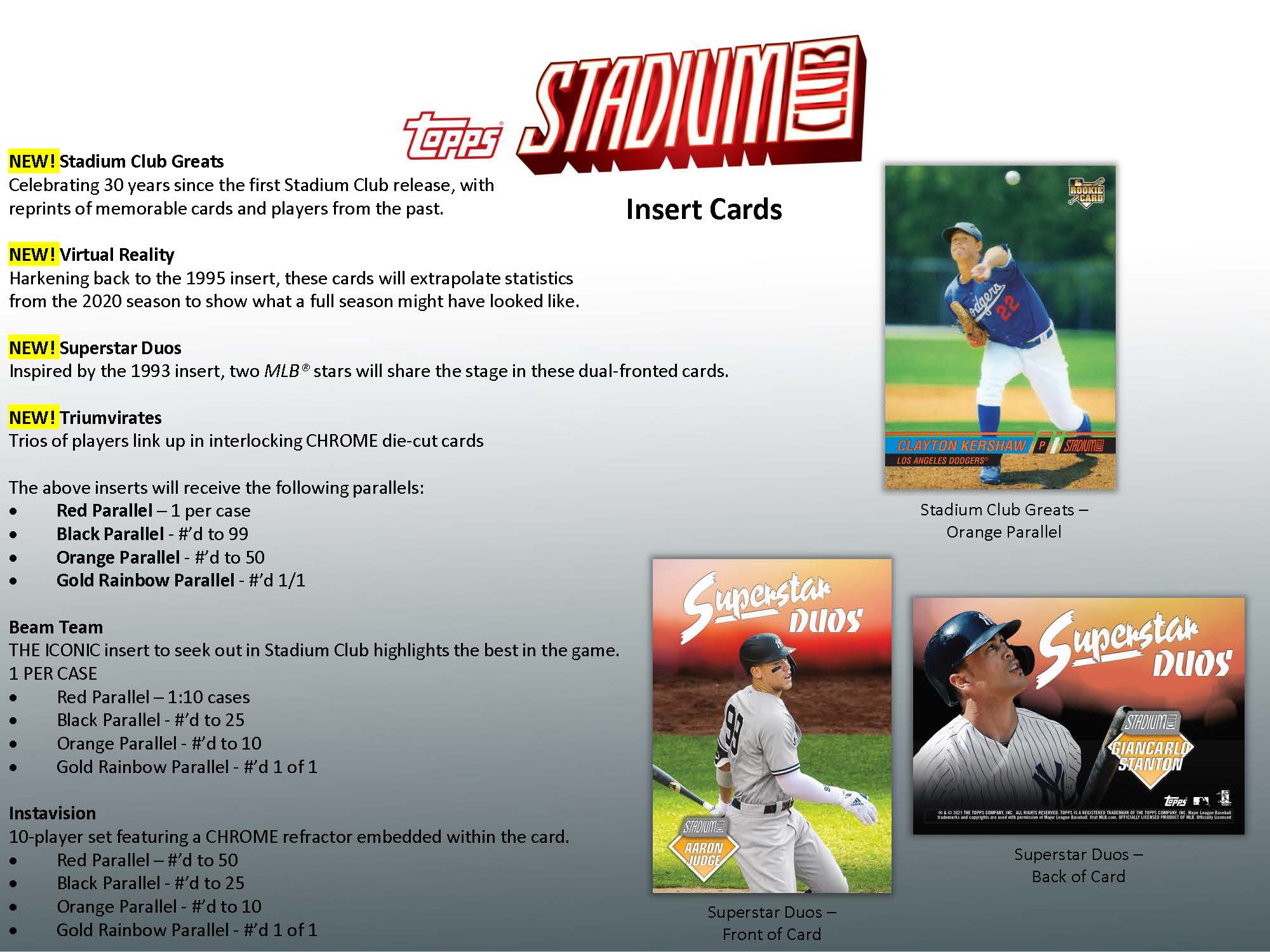 2021 Topps Stadium Club Baseball Cards Go GTS