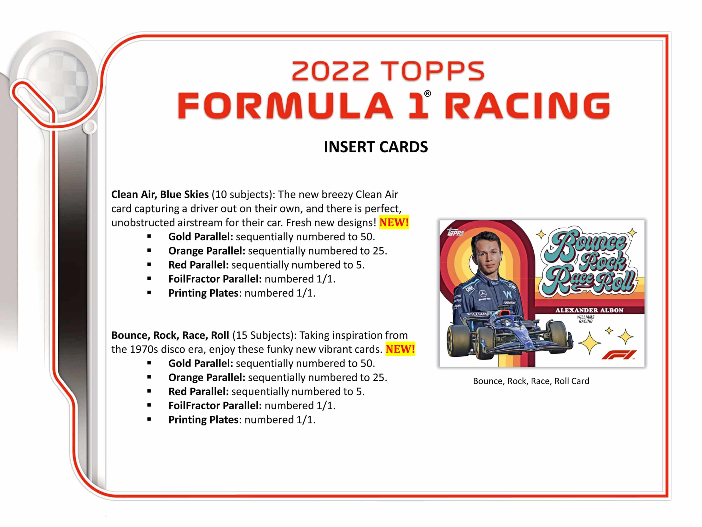 2022 Topps Formula 1 Flagship Racing Cards