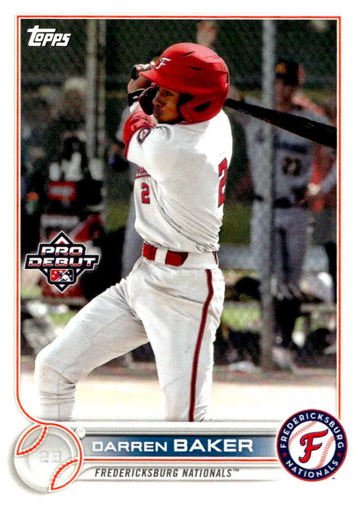 MLB Future Watch Darren Baker Baseball Cards, Washington Nationals