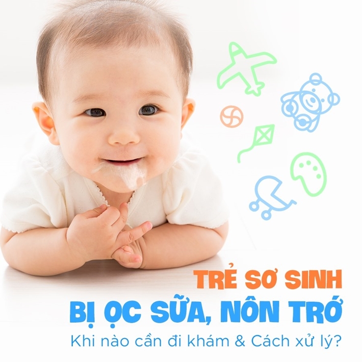 Ọc trớ sữa bé sơ sinh