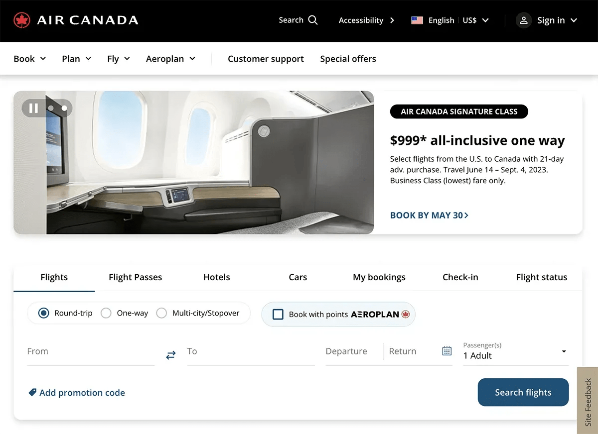 How to Book Award Flights Through Air Canada Aeroplan