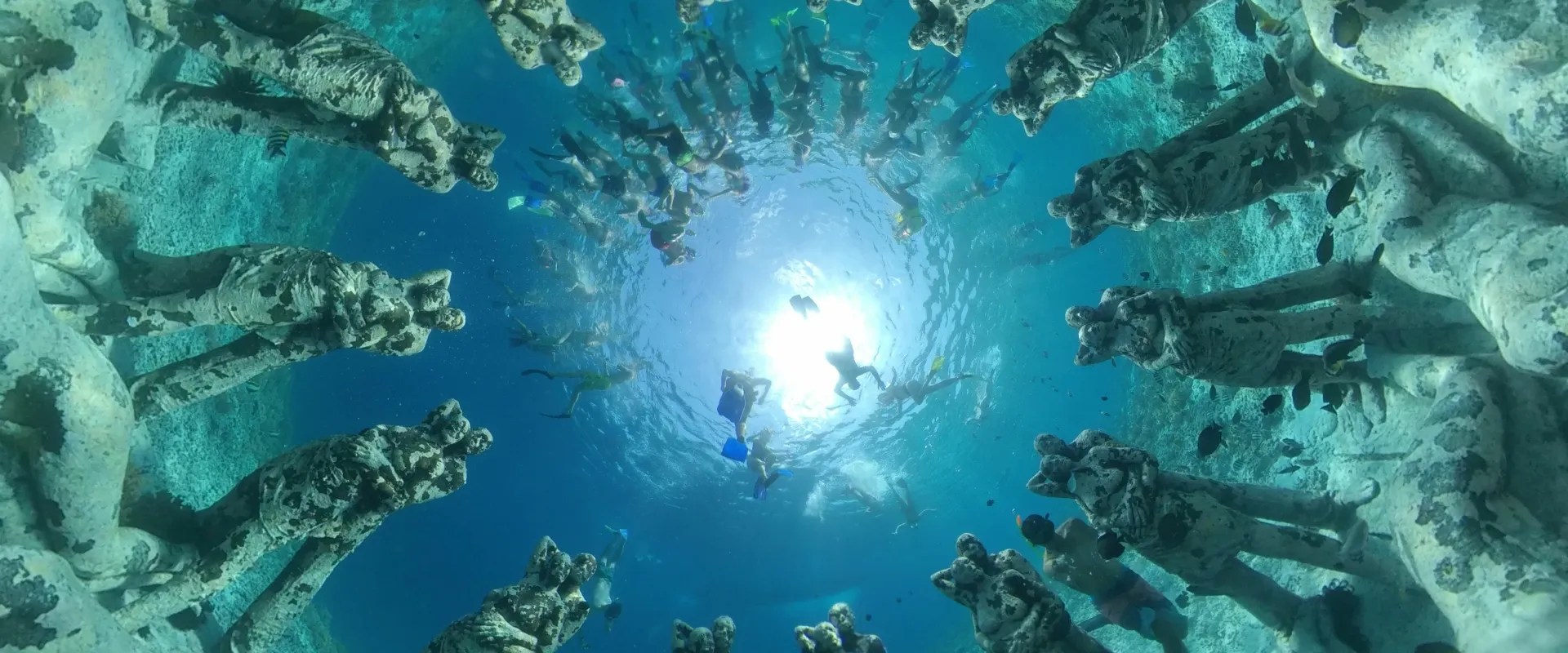 Snorkeling in Grenada's Molinere Bay Underwater Sculpture Park