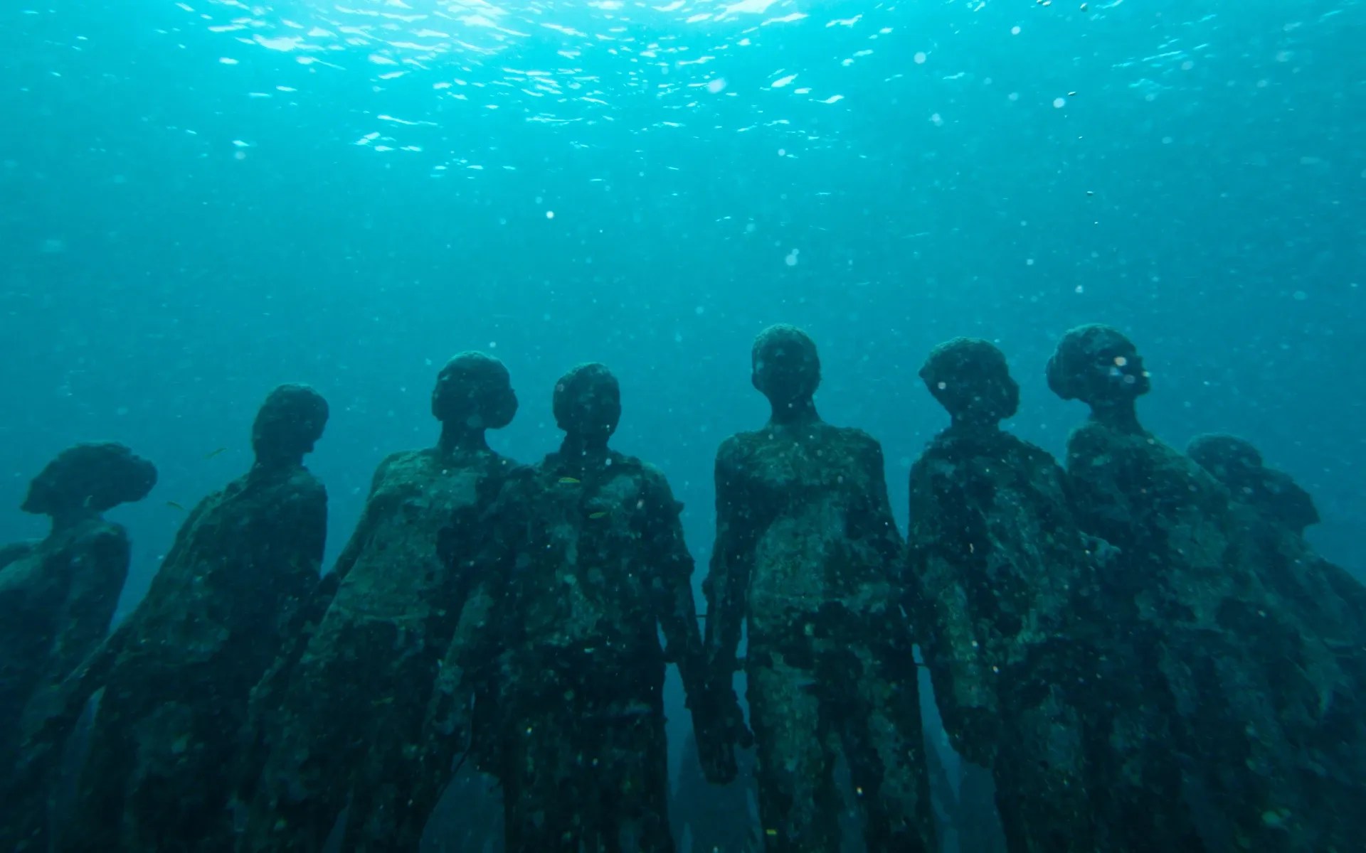 Snorkeling in Grenada's Molinere Bay Underwater Sculpture Park
