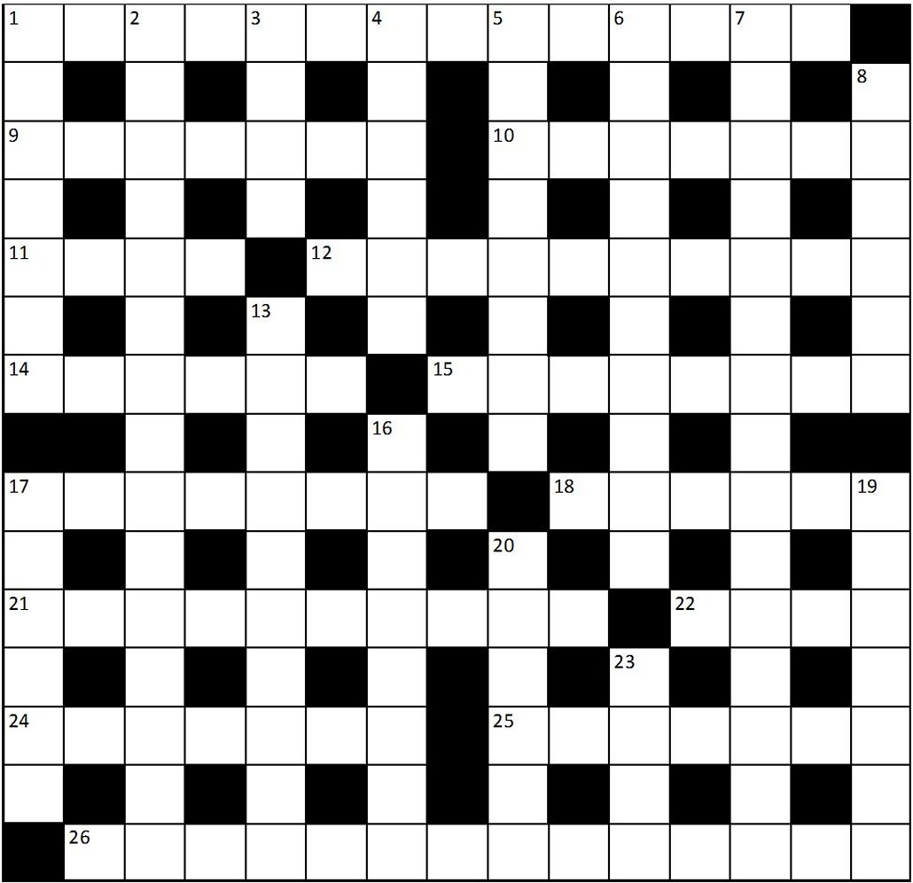 Crossword No. 180 Going Postal