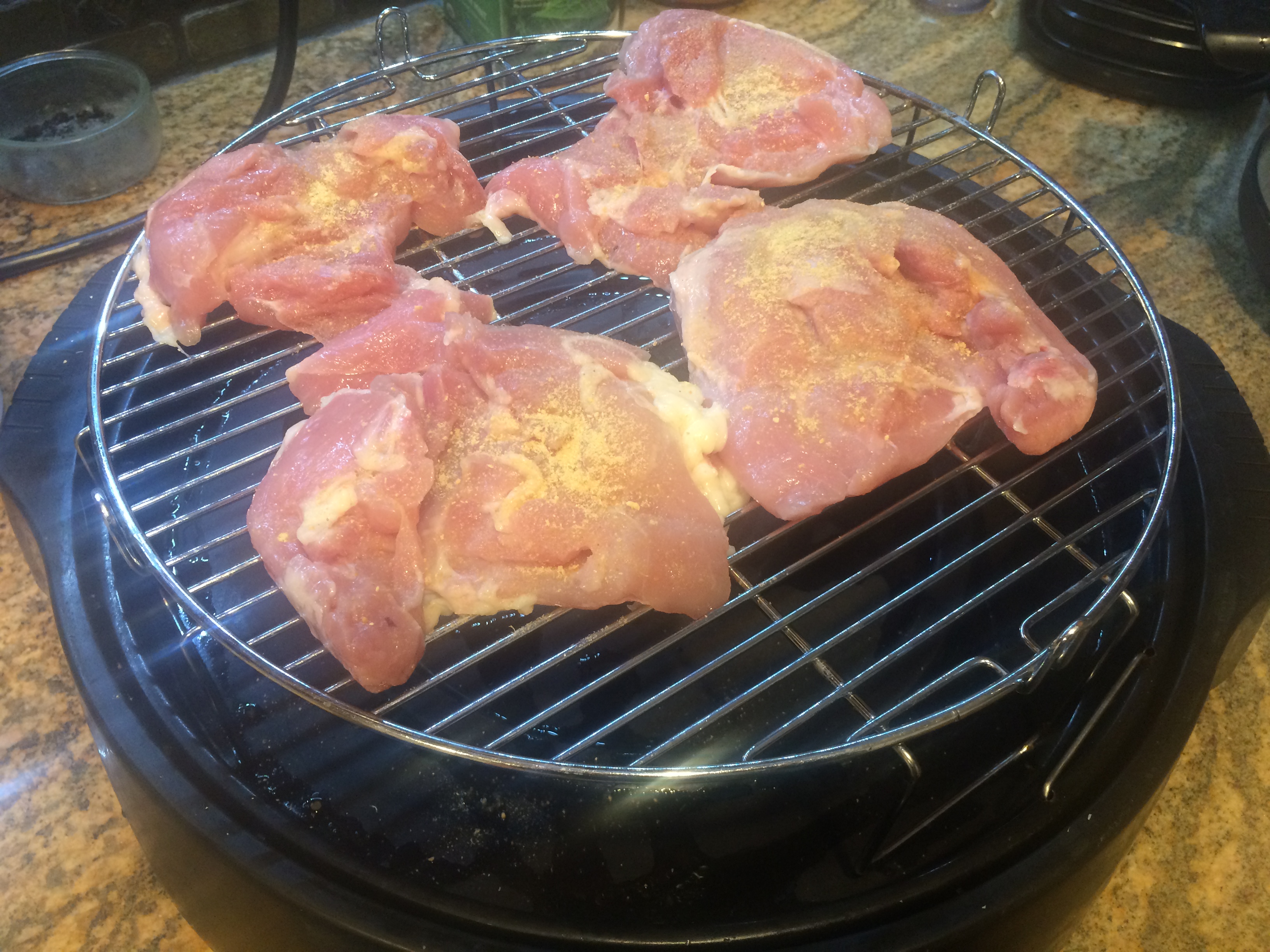 Boneless skinless chicken thighs on NuWave Oven Going beyond coping