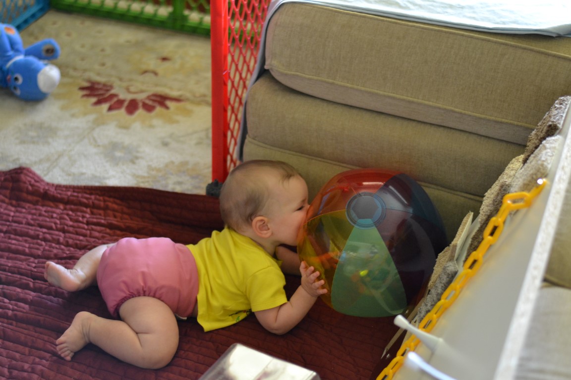 Wordless Wednesday Our Beach Ball Baby Going Dad