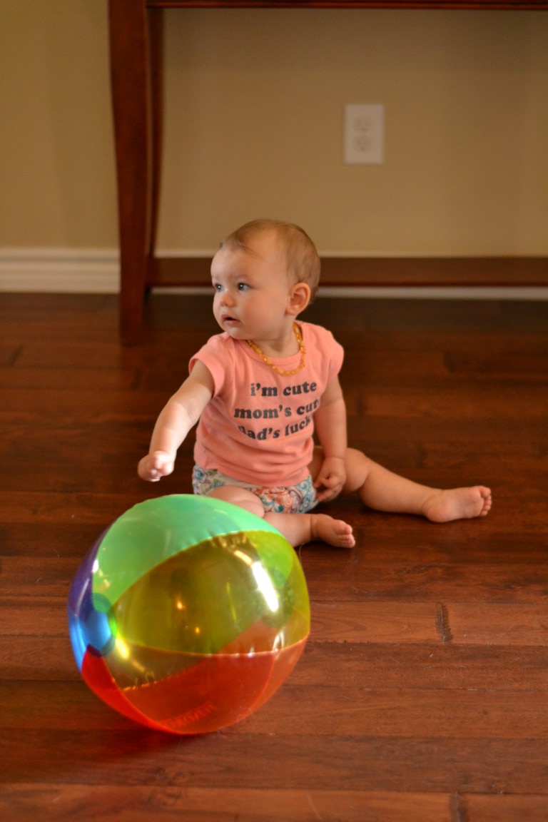 Wordless Wednesday Our Beach Ball Baby Going Dad