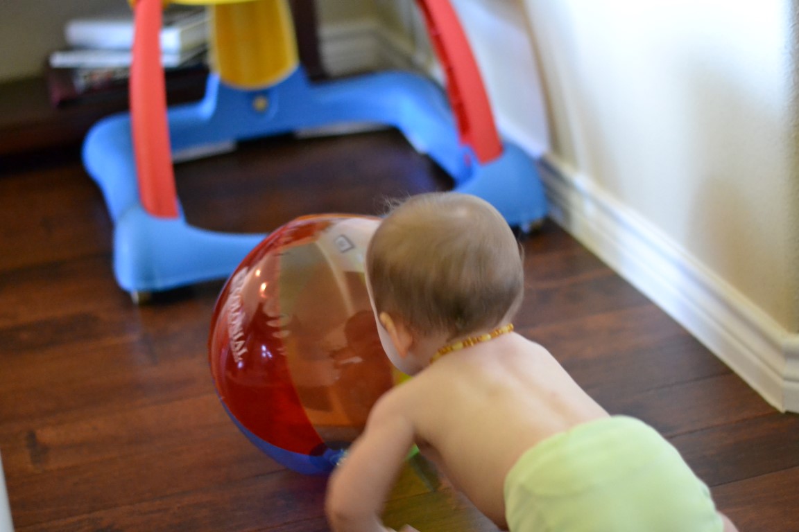 Wordless Wednesday Our Beach Ball Baby Going Dad