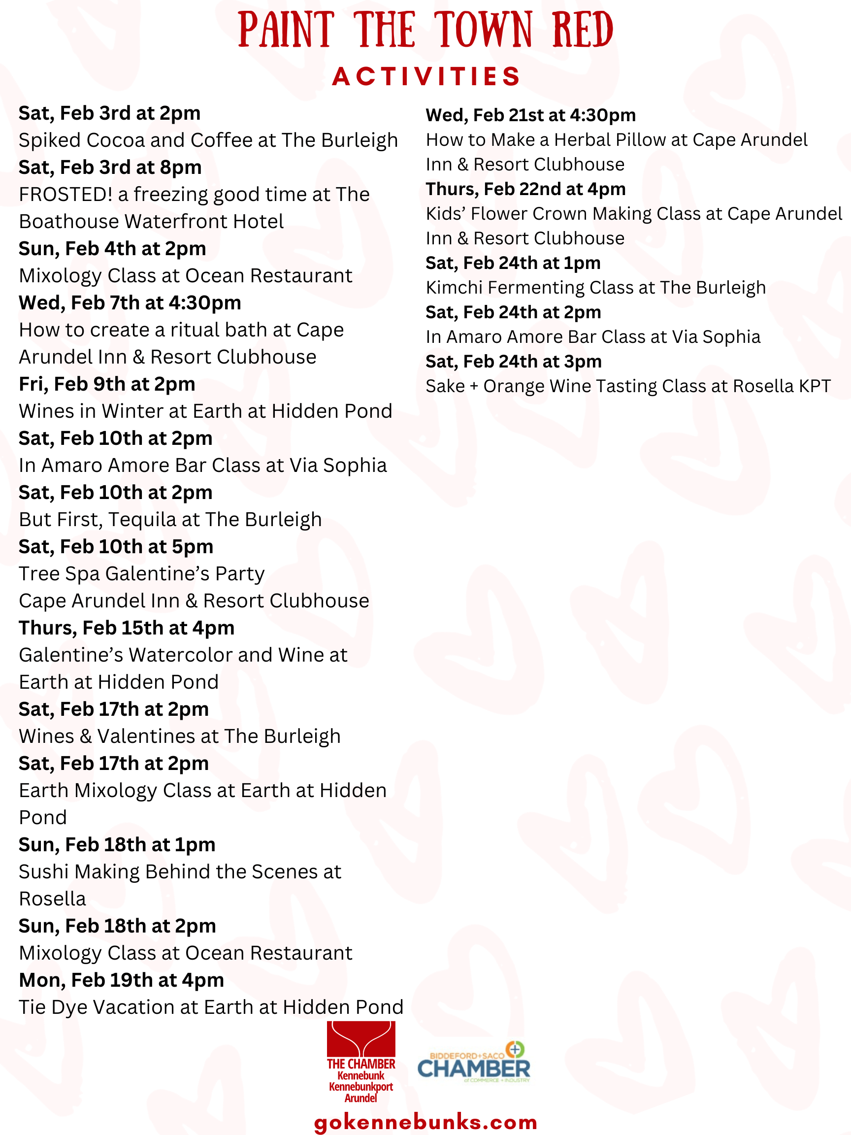 Paint the Town Red The KennebunkKennebunkportArundel Chamber of