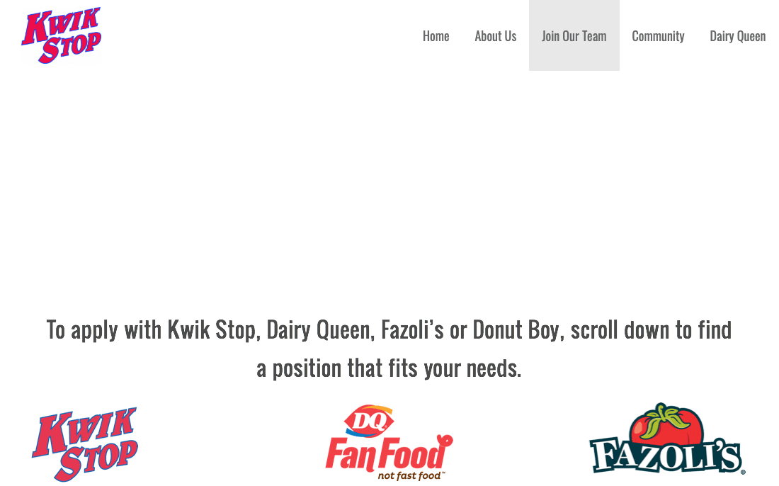 Job Locations Kwik Stop