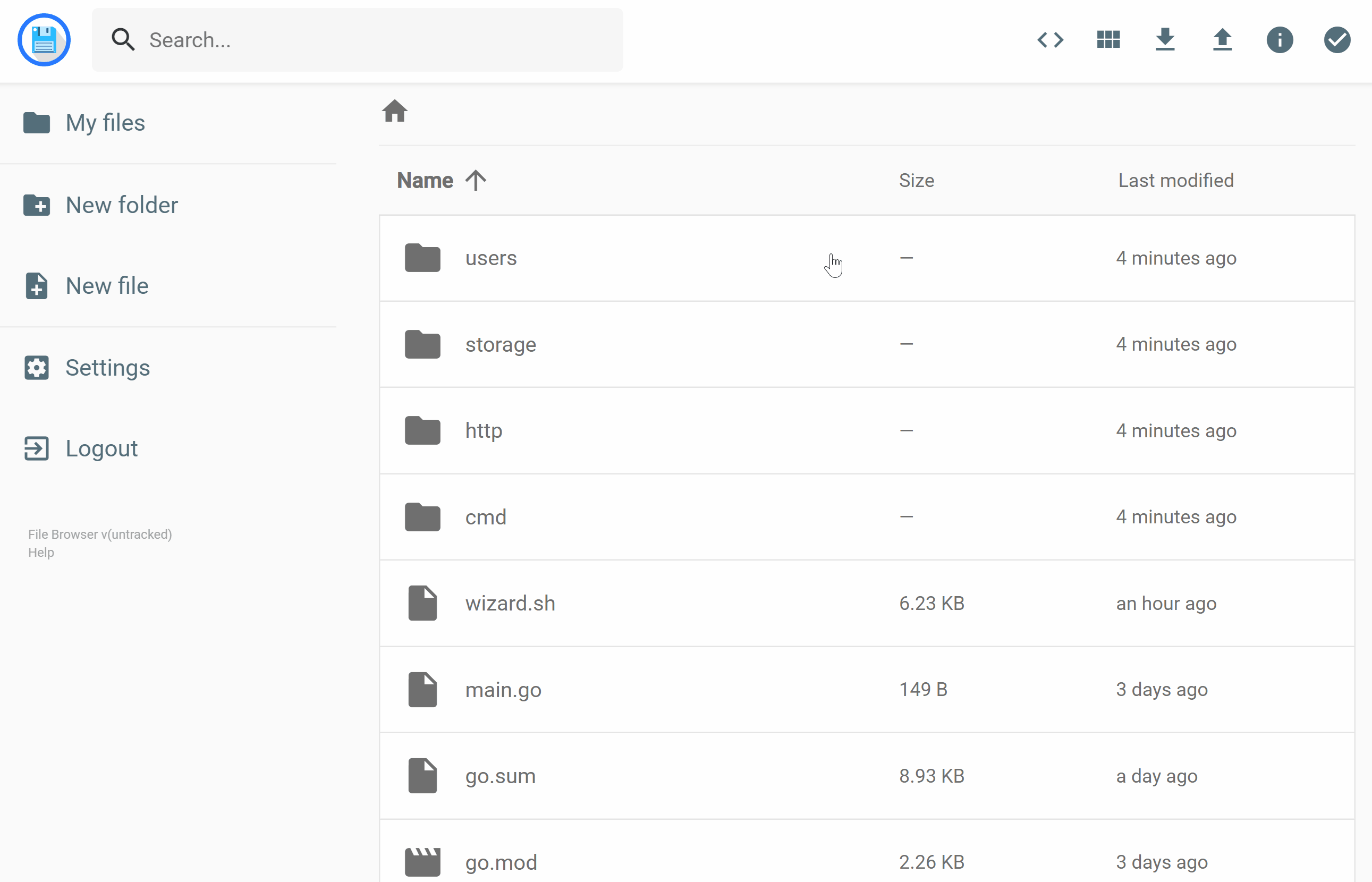  File Browser as a middleware or standalone app. golang