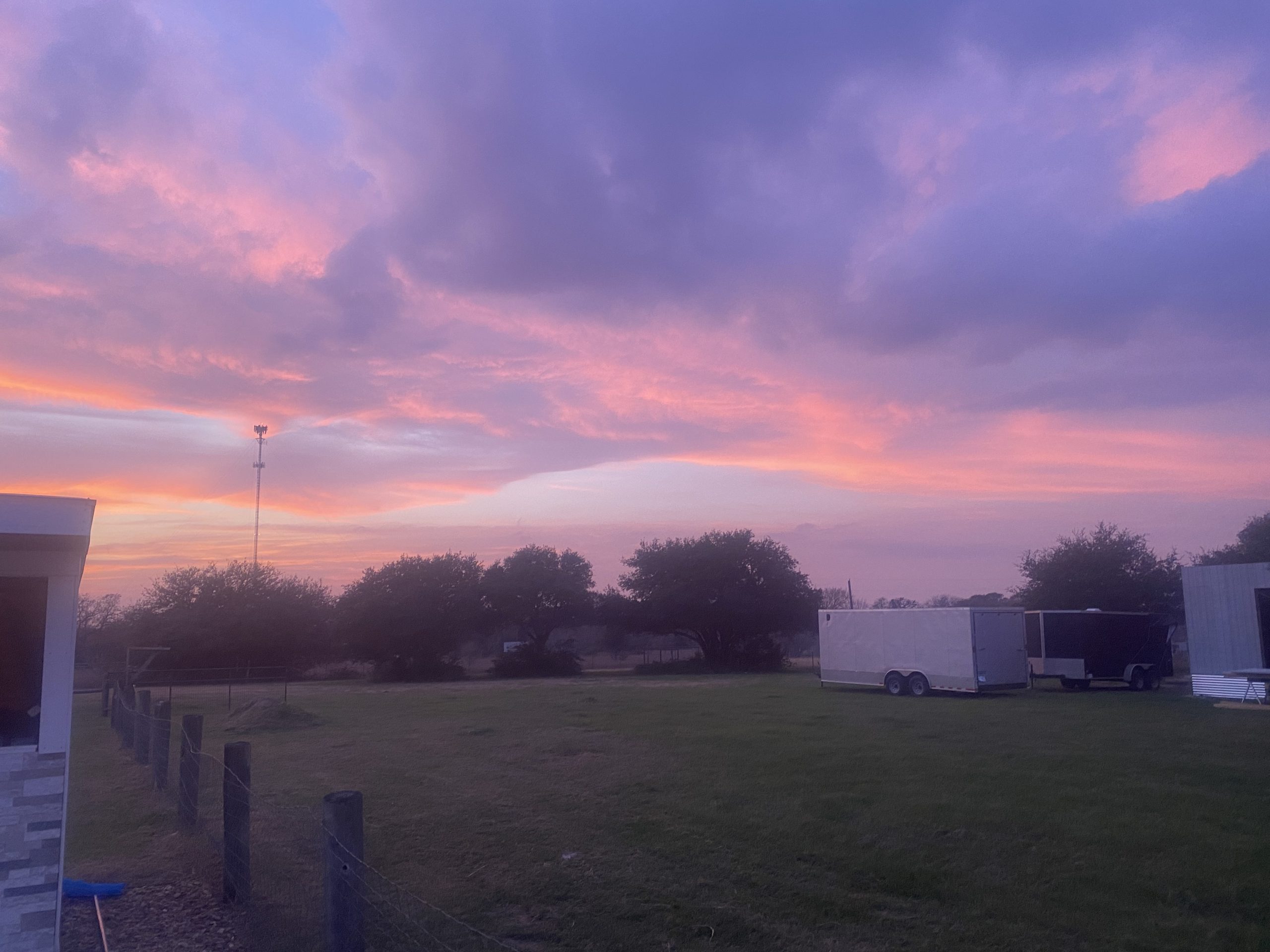 Sunset in Flatonia TX 28Dec2021 Gold Academy