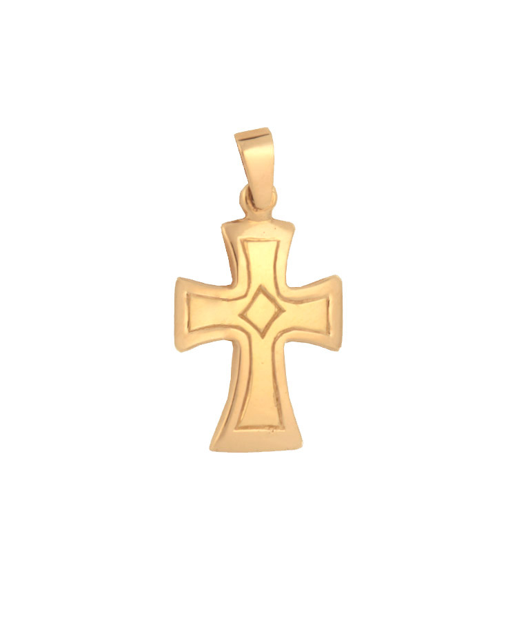 Gold cross necklace elegant14K solid