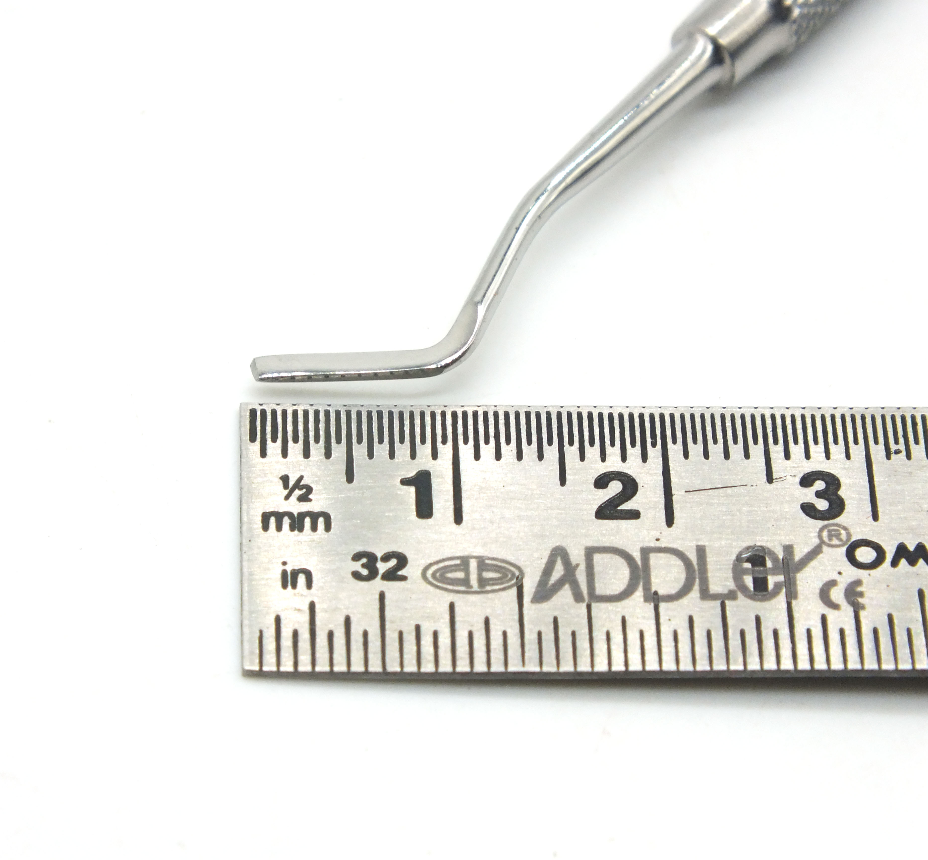 ADDLER Dental Enamel Hatchet, Serrated Double Ended, 6 MM Handle. No