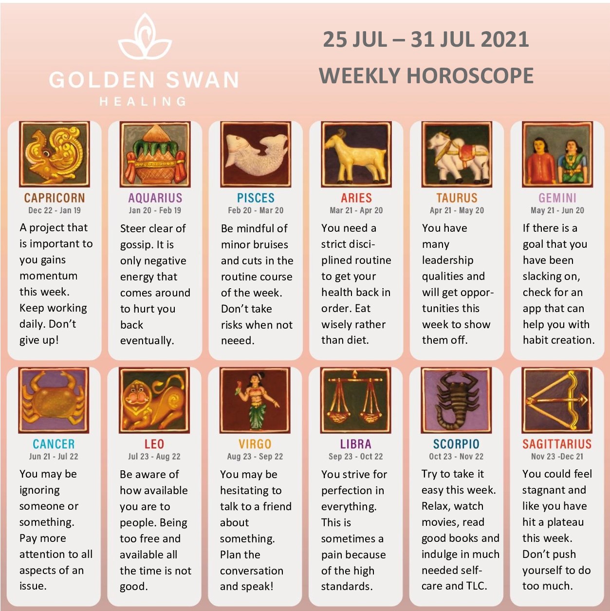 Weekly Horoscope Golden Swan Healing