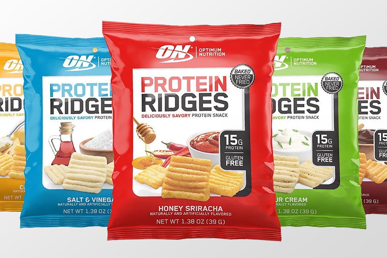Optimum Nutrition Protein Ridges 10 Bags/Box Golden Trainer Performance