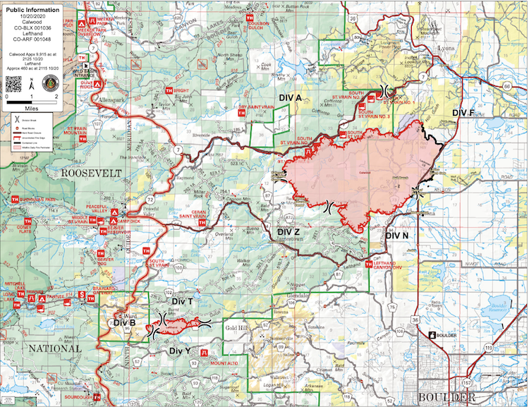 Calwood and Lefthand Canyon Fire Update Gold Hill, Colorado