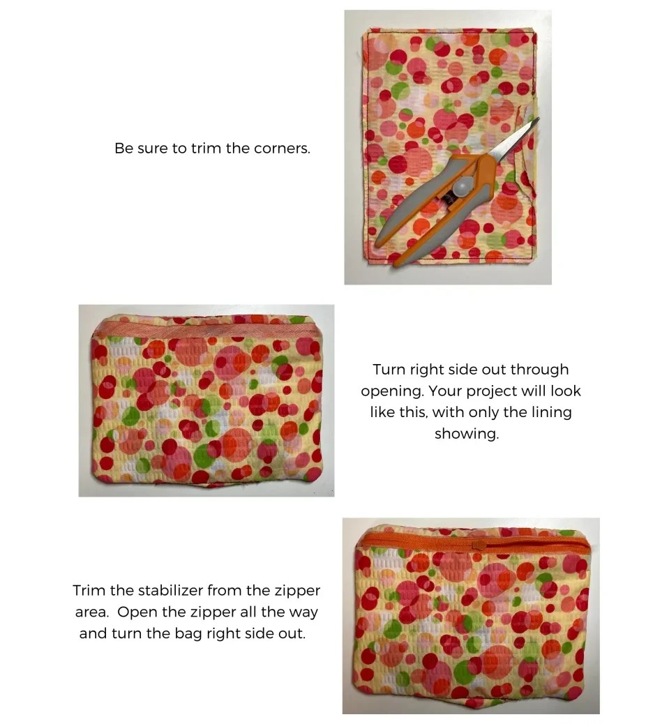 Tutorial How to Make a Lined Zippered Bag In Your Machine Embroidery