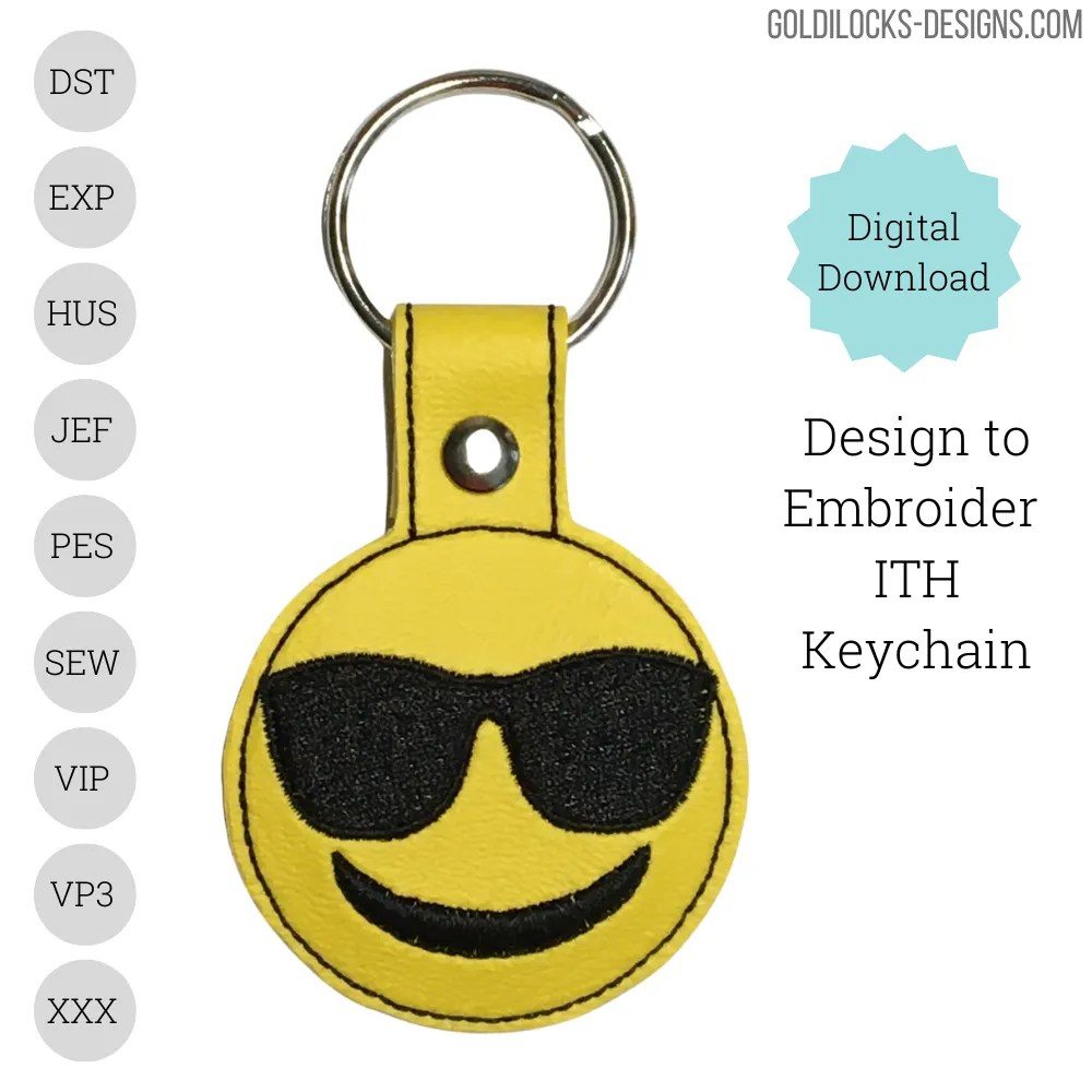 Sunglasses Keychain Design • Goldilocks Designs