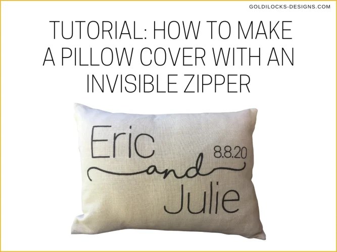 Tutorial How to Make a Pillow Cover with an Invisible Zipper
