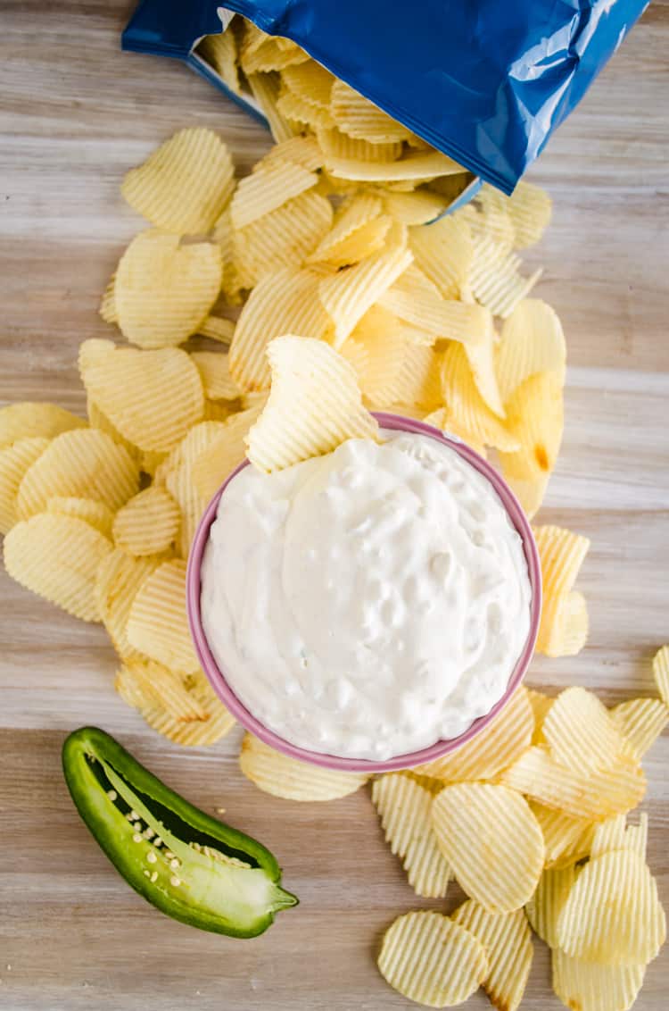 Copycat Creamland Green Chile Dip is THE Ultimate Party Dip The