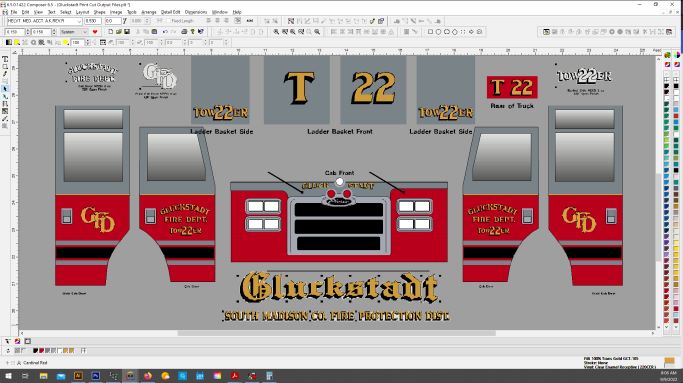 about | Gold Leaf Graphics | gold Leaf Lettering | Fire Engine