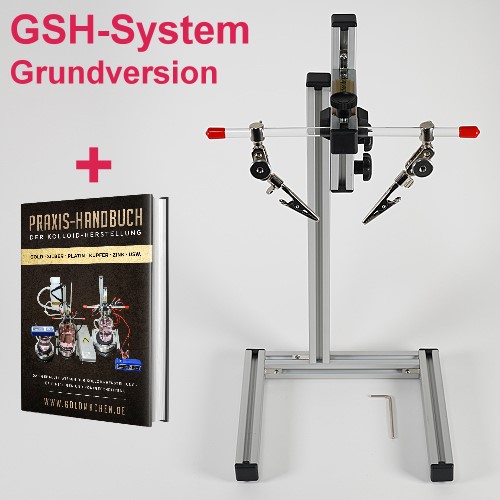 kolloidales Gold herstellen mit GSH 3DElektrodenHaltesystem