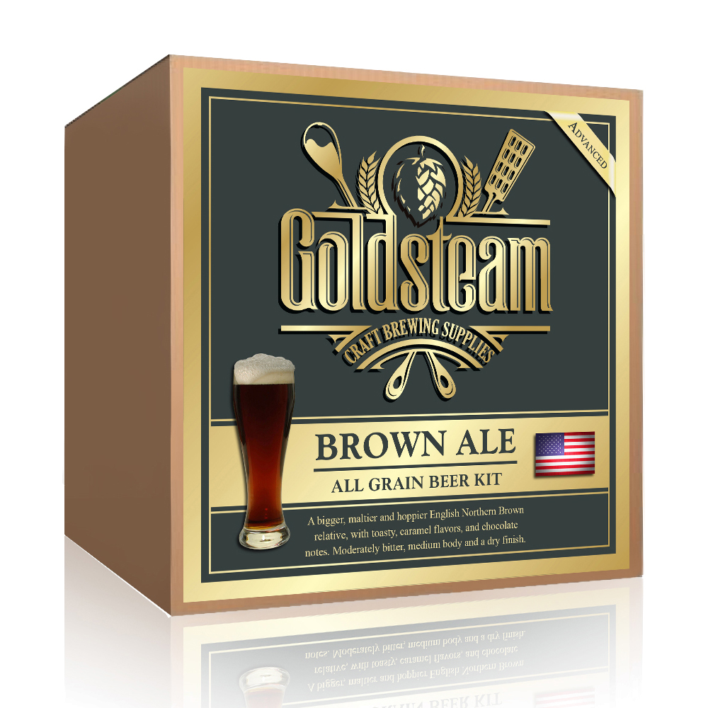 American Brown Ale All Grain Beer Kit Recipe (5 Gallons) Goldsteam