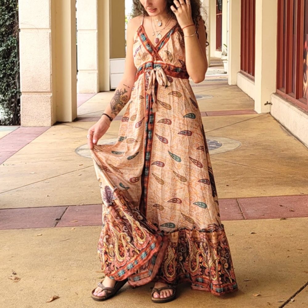 Boho Beach Summer Long Fit and Flare Maxi Flowy Dresses Buy Now!
