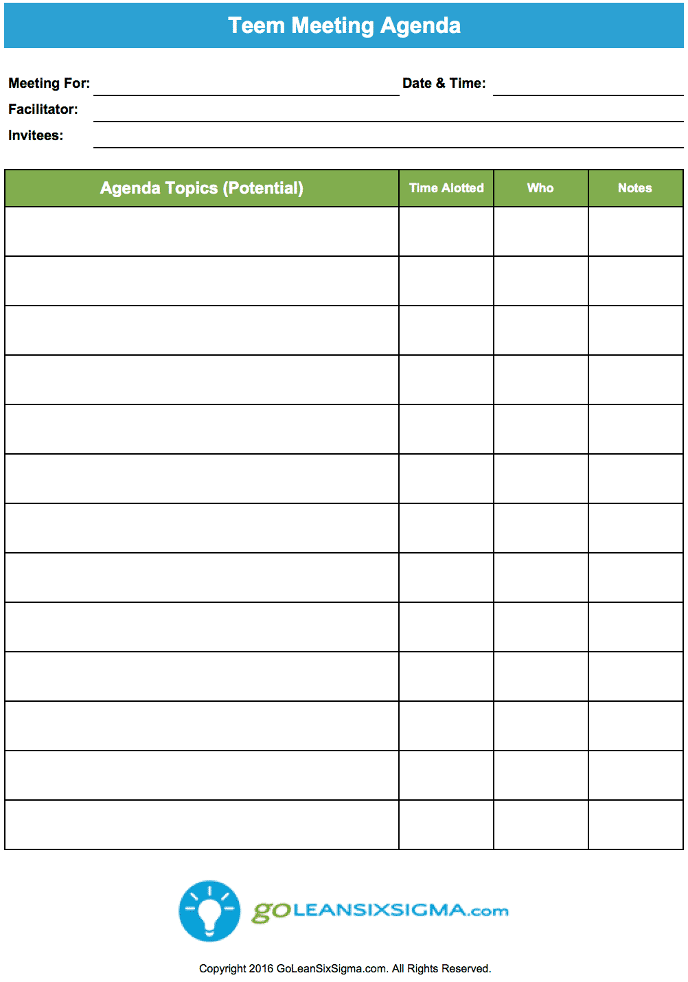 Team Meeting Agenda