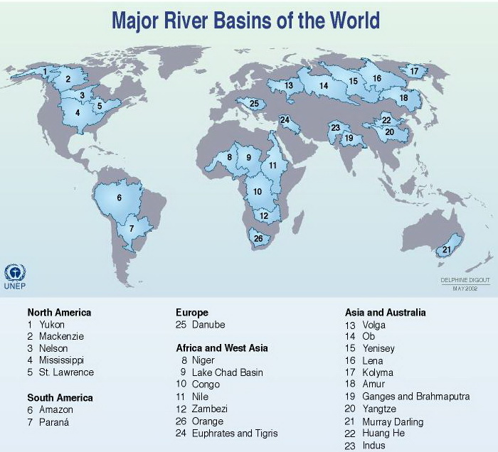 Major Rivers Of The World Map The Major Rivers Of The World – Golearngeography