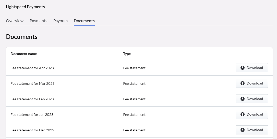 Lightspeed Payments (CNP) documents report Lightspeed Golf