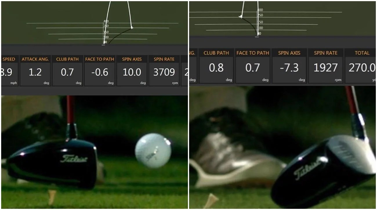 These two photos illustrate the insane variation between heel and toe hits