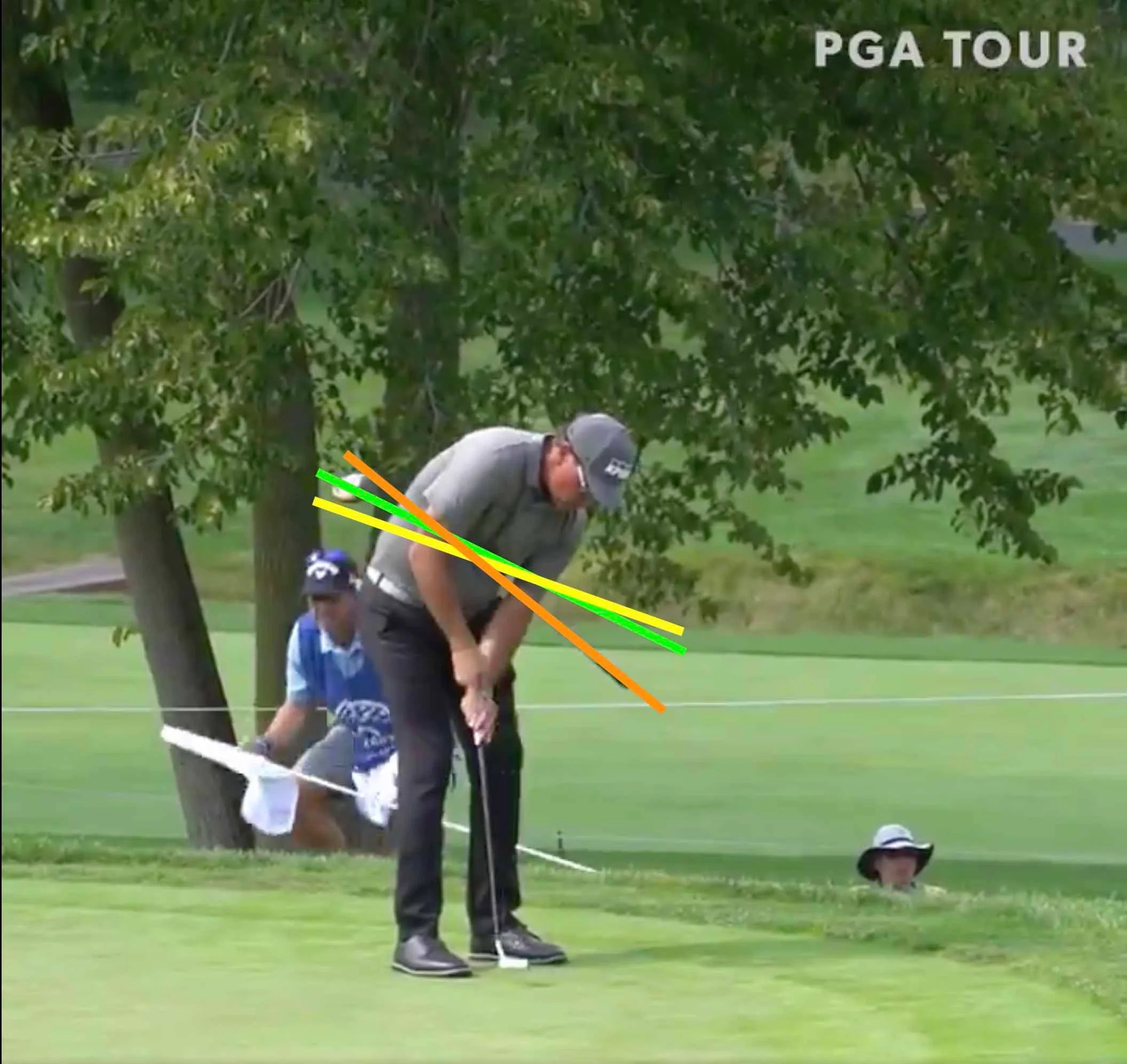 The eyecatching drill Phil Mickelson was spotted using with his putter