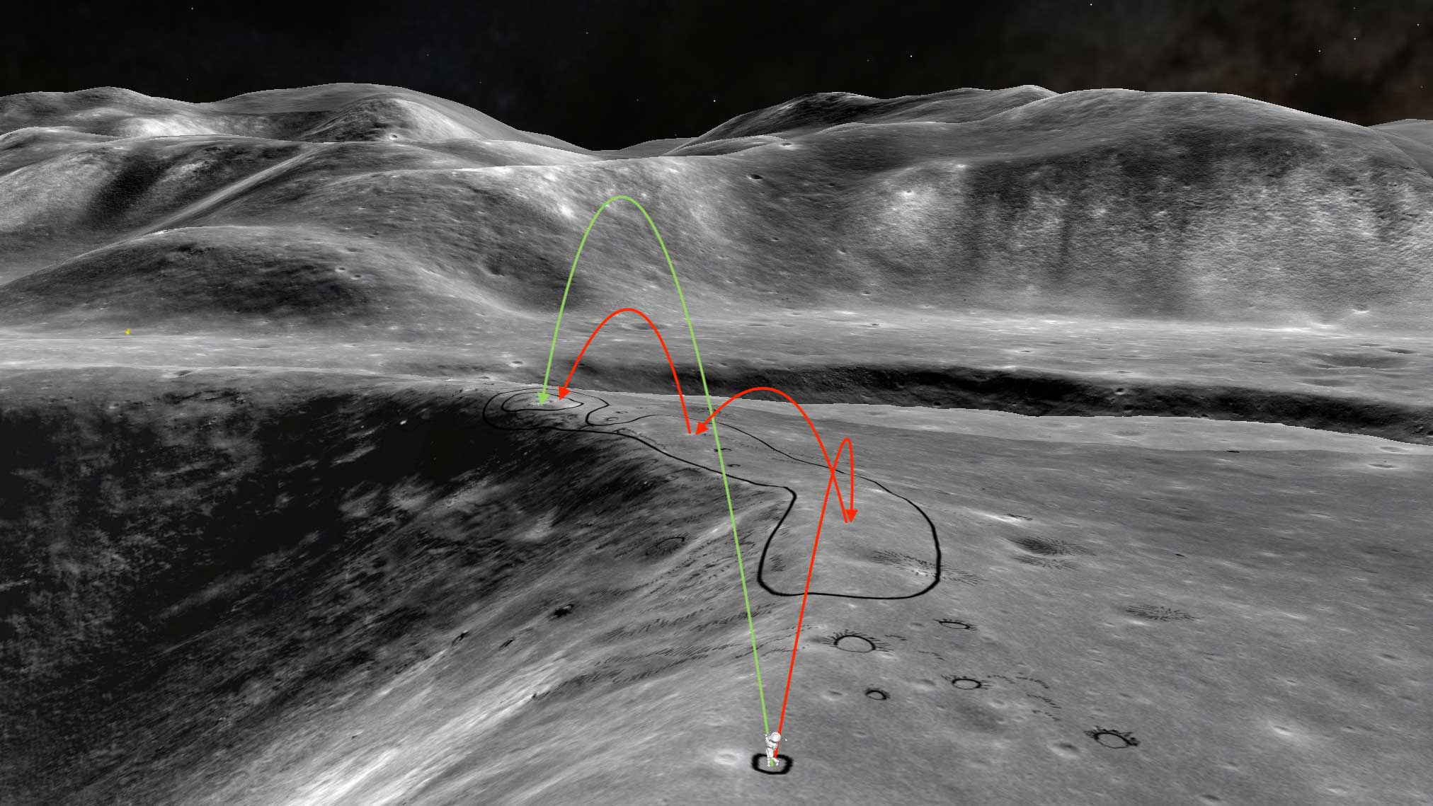 Here’s what a golf hole on the moon would look and play like