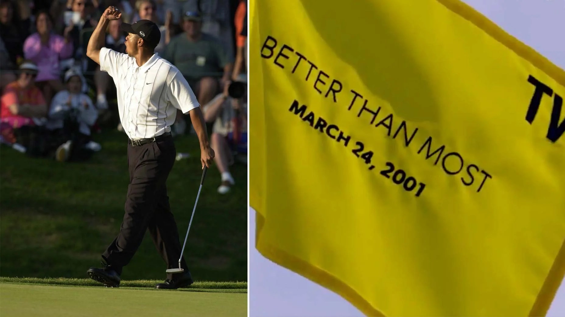 Tiger Woods' iconic putt honored with identical pin placement on No. 17