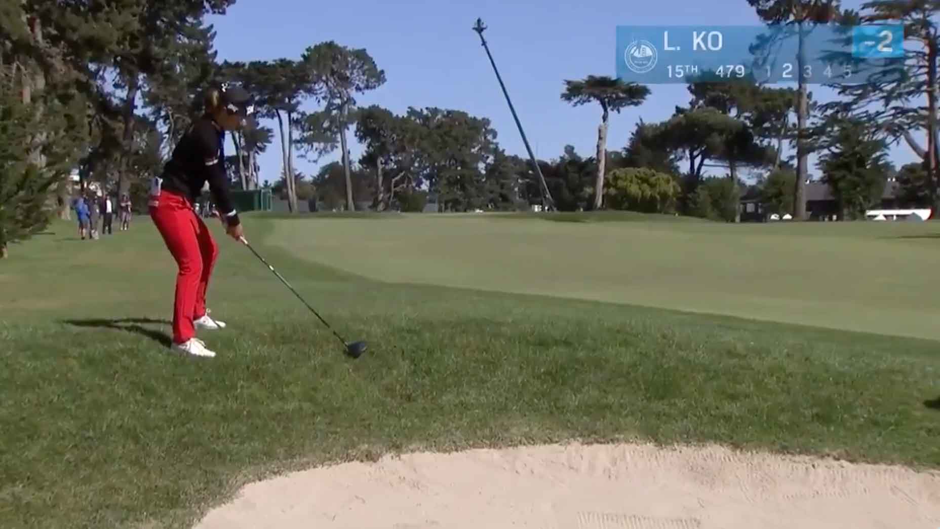 WATCH Lydia Ko reaches a par5 in two with a driver from the rough