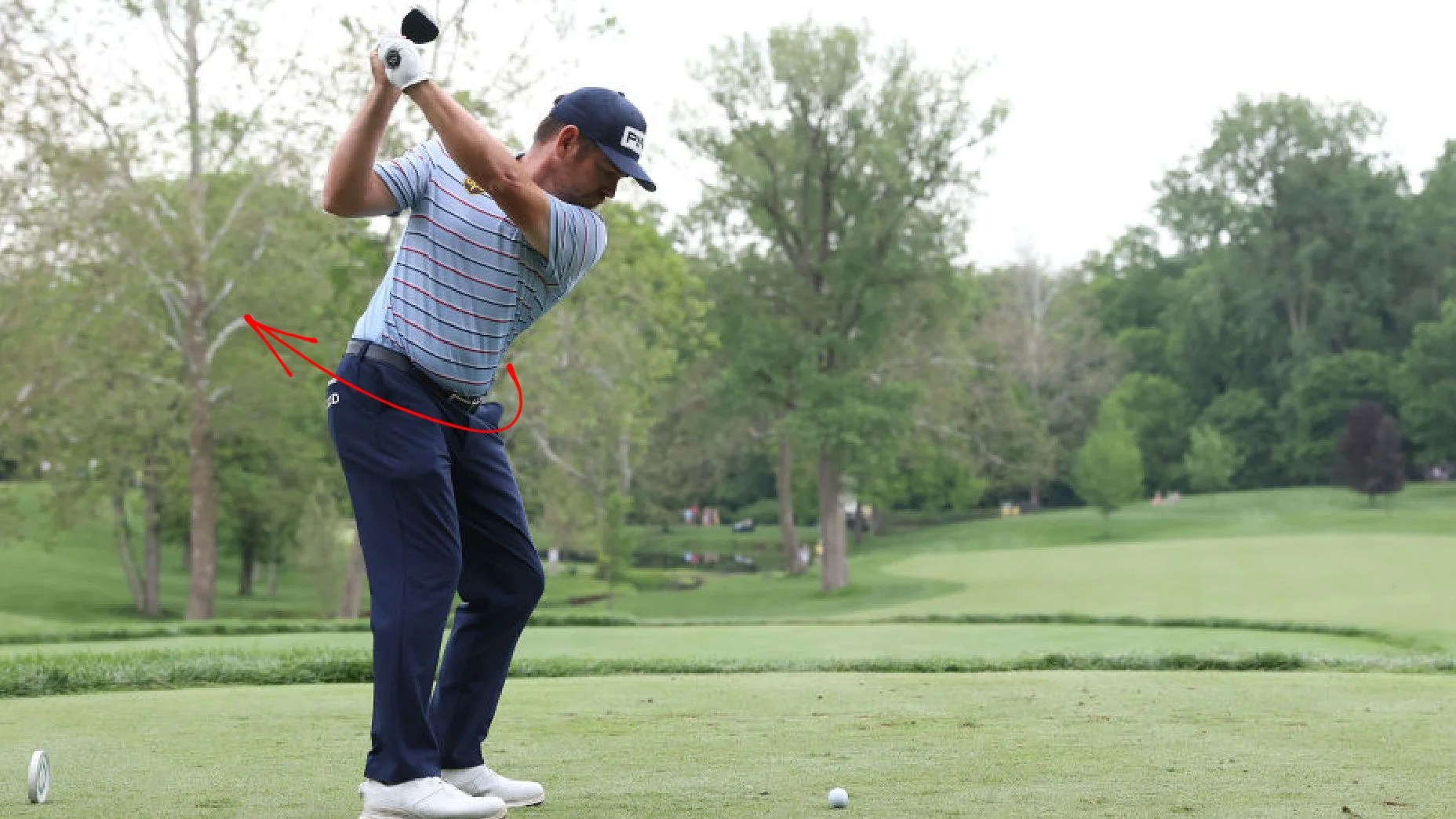 The homemade training aid Louis Oosthuizen is using at the