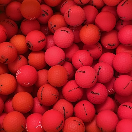 Assorted Brands Matte Red Mix 50 Pack Premium Used Golf Balls