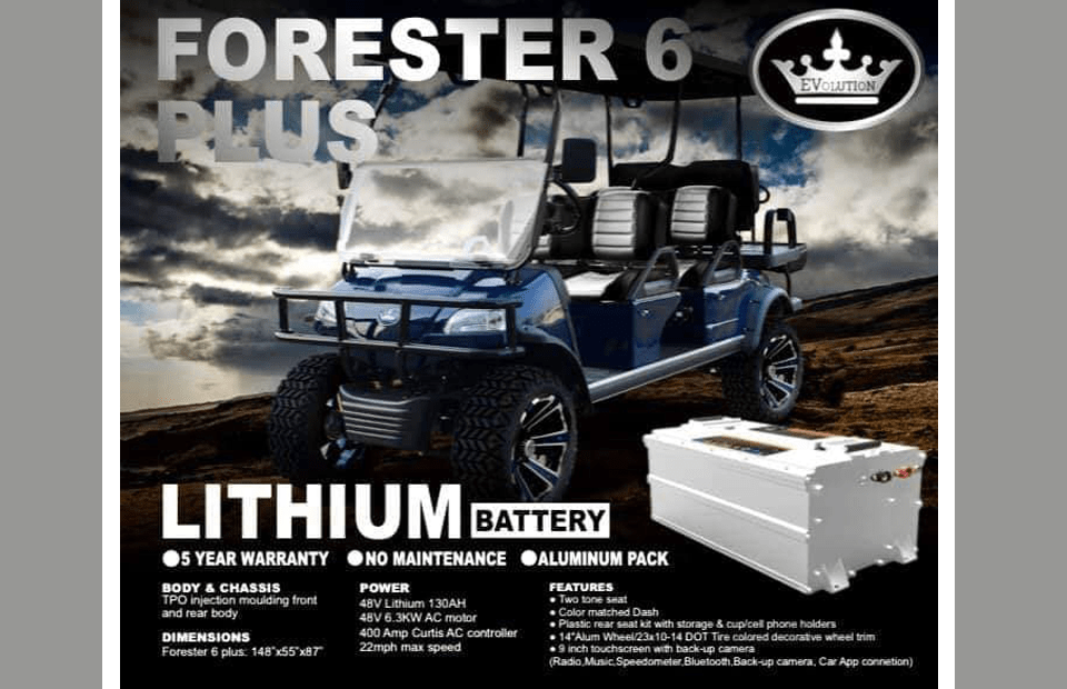 Golf Car Options Evolution Announces The Arrival Of LithiumIon Batteries In A New Line Of