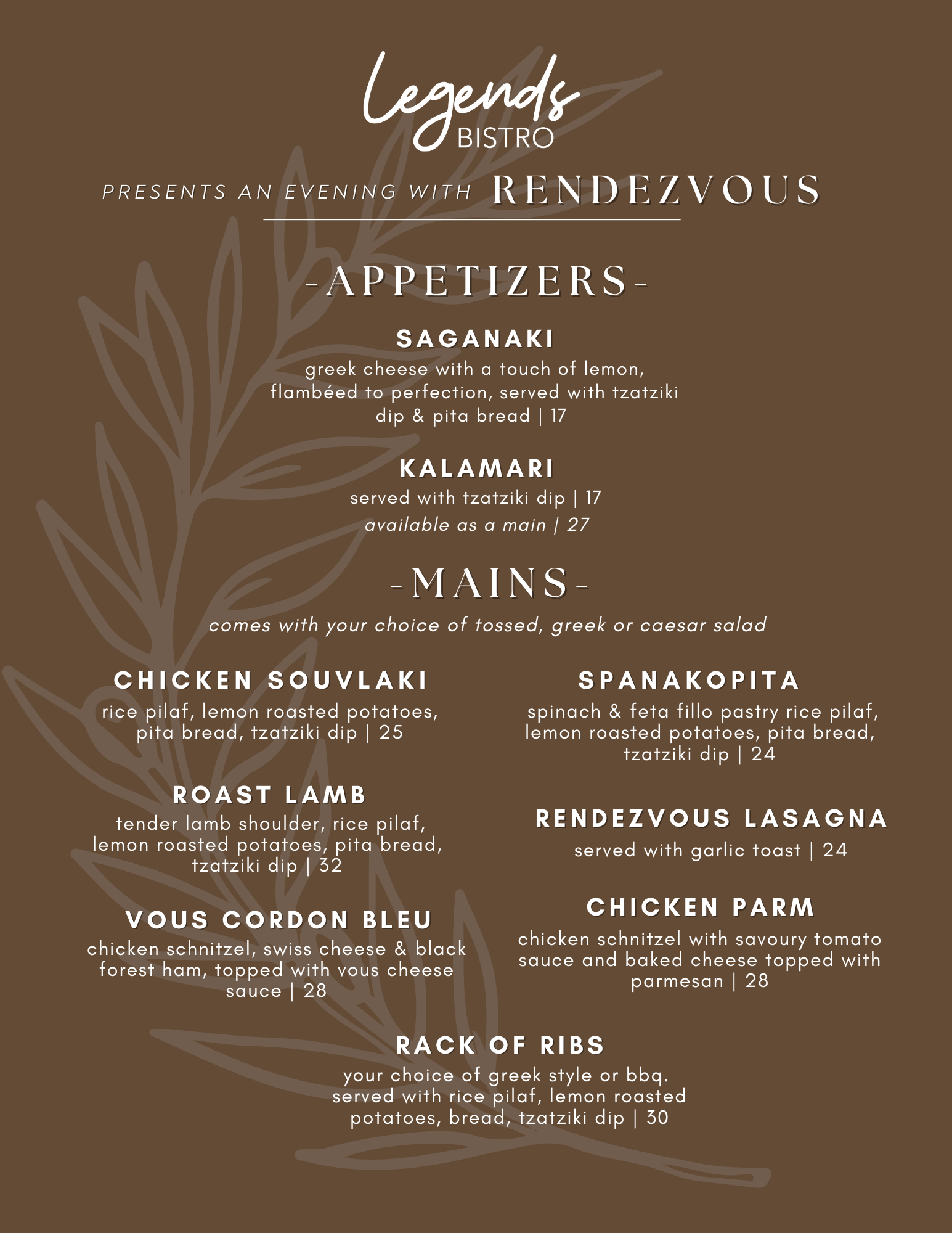 Special Menus Cultus Lake Golf Club