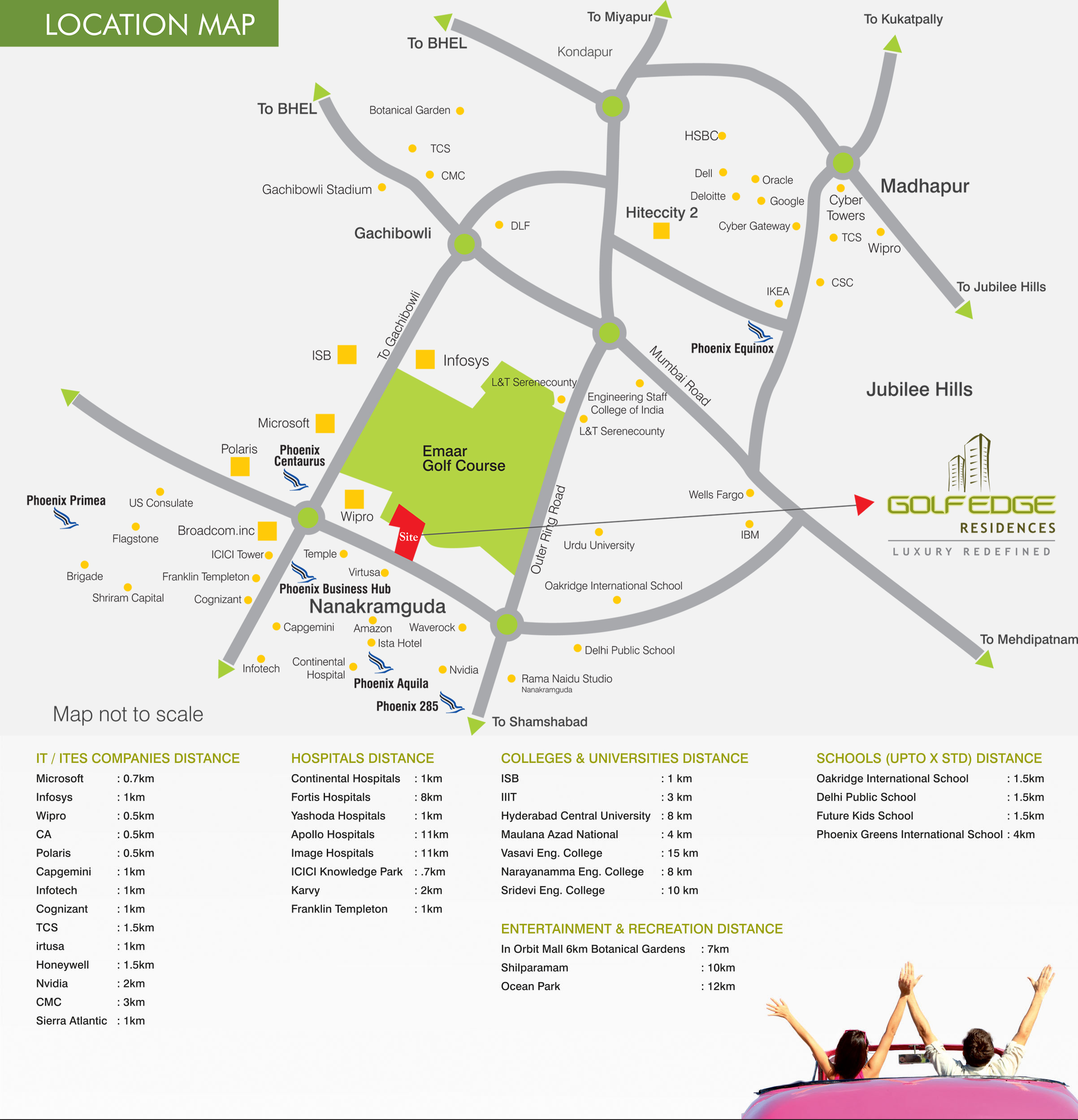 Golf edge Location Premium 2 & 3 BHK apartments Flats in Gachibowli, flats near ORR