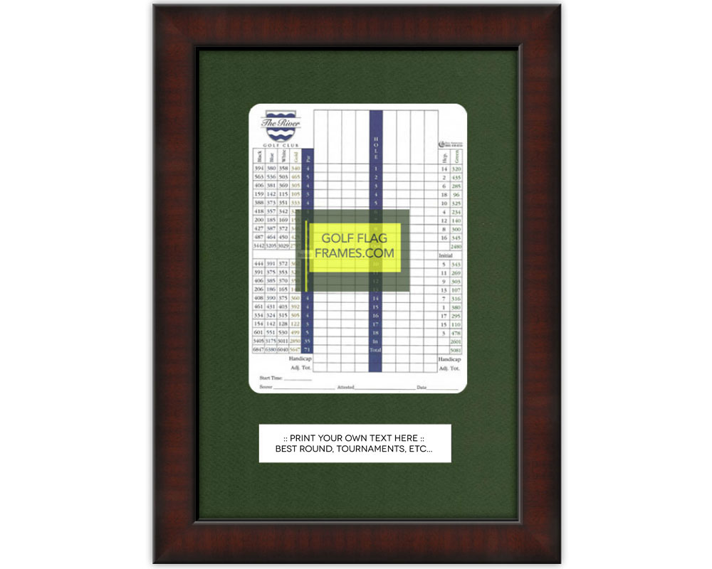 Custom Size Brown Golf Scorecard Frame; Moulding brn002, You choose