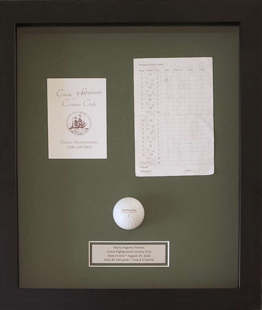 Custom Scorecard and Golf Ball Frame GolfFlagFrames