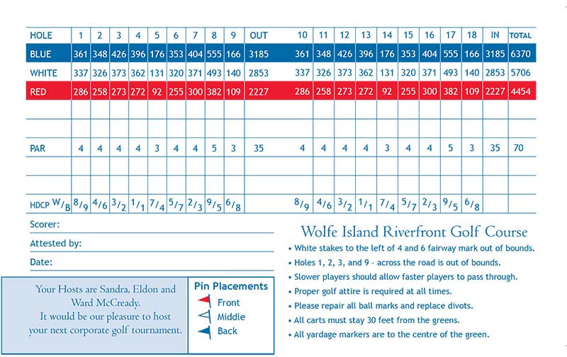 Wolfe Island Riverfront Golf Course GolfinOntario.ca