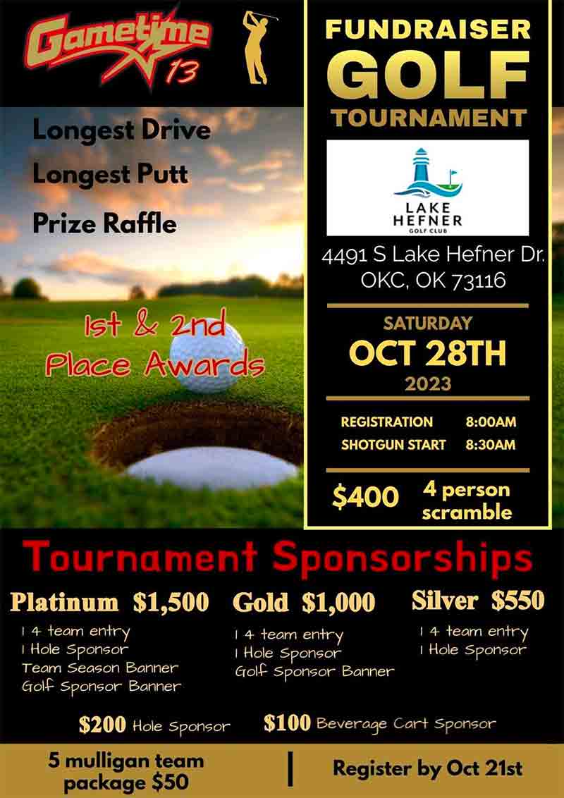 Gametime 13 Fundraiser Golf Tournament GOLF OKLAHOMA
