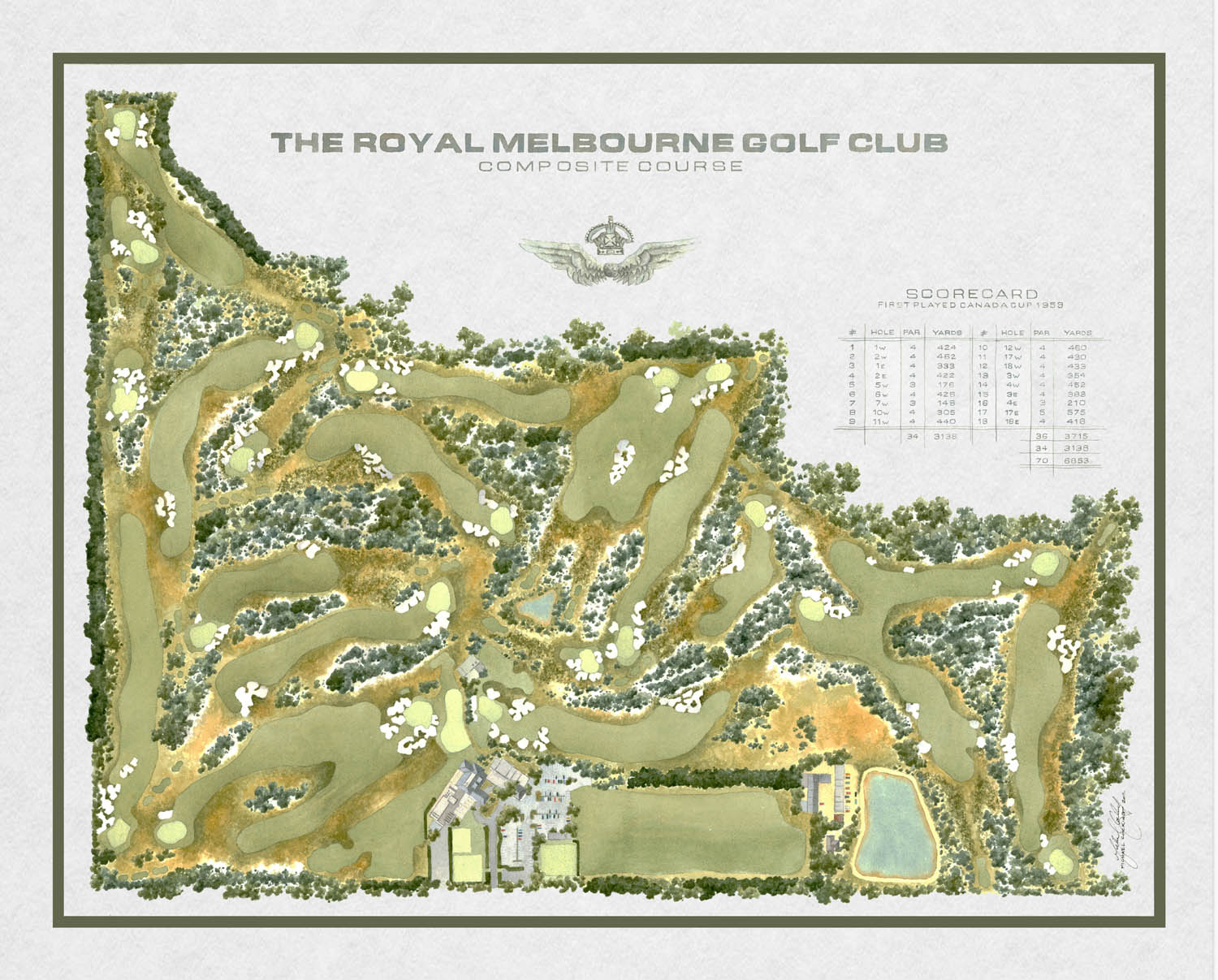 Royal Melbourne Composite Course Golf Renderings