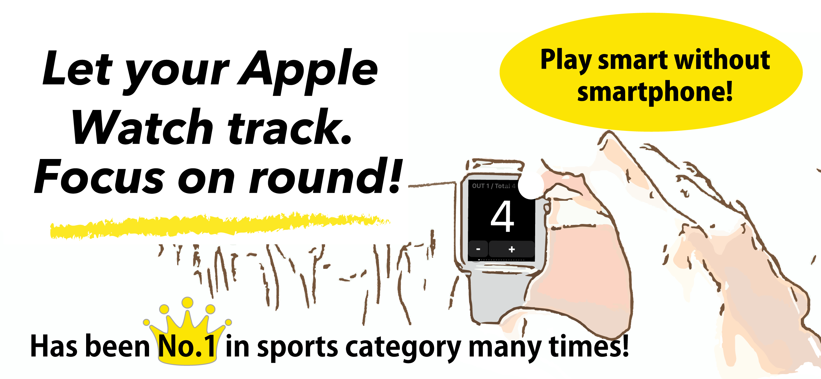 GOLF SCORE COUNTER, the best iOS apple watch golf score