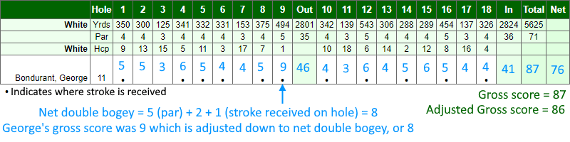 What is an Adjusted Gross Score?