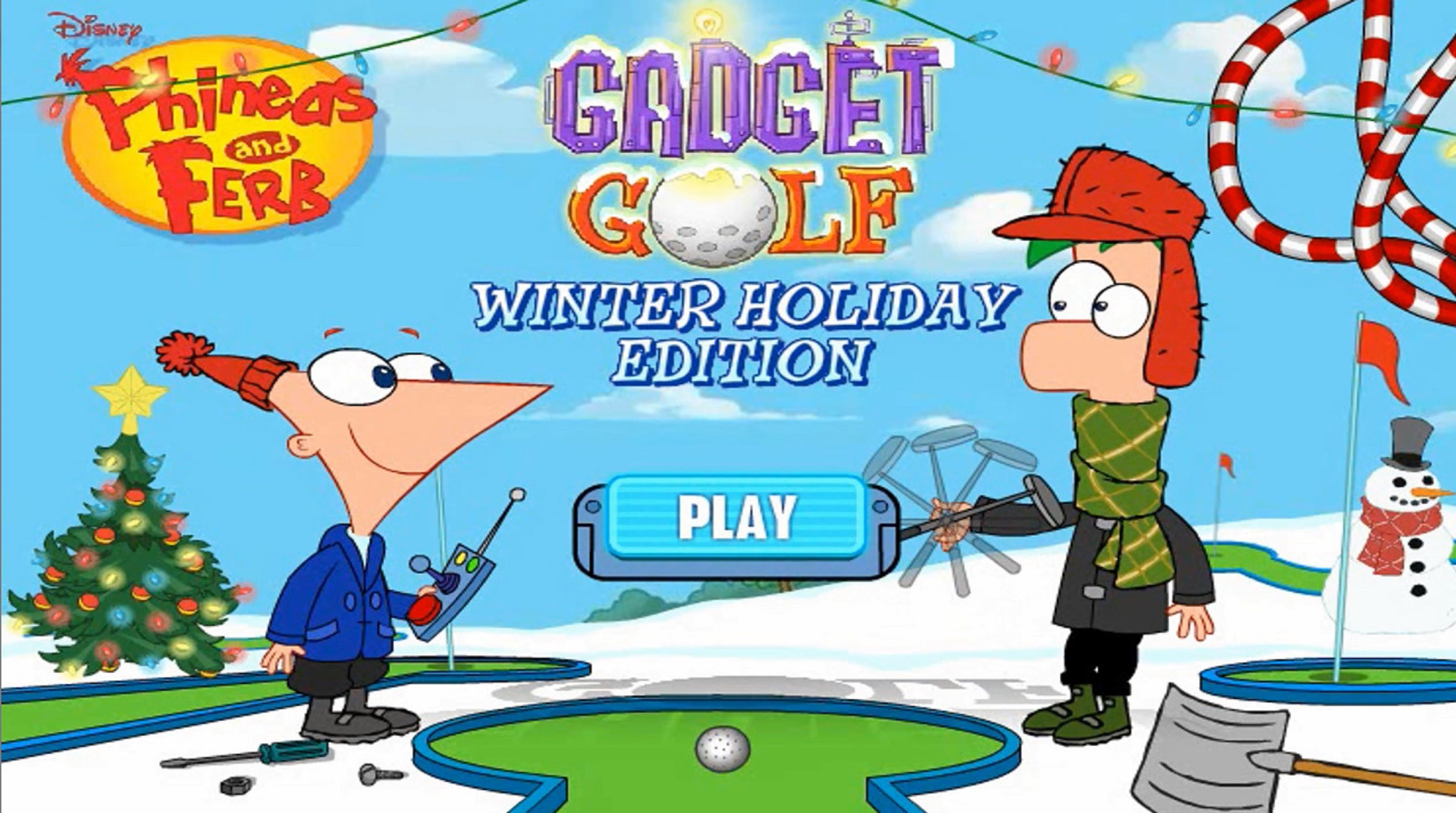 Phineas and Ferb Games Gadget Golf Winter Holiday Golftutorials.info